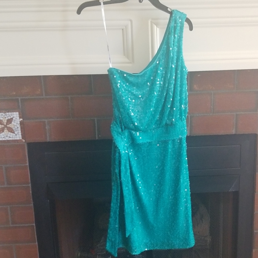 Calvin  Kline one shoulder sequin prom dress